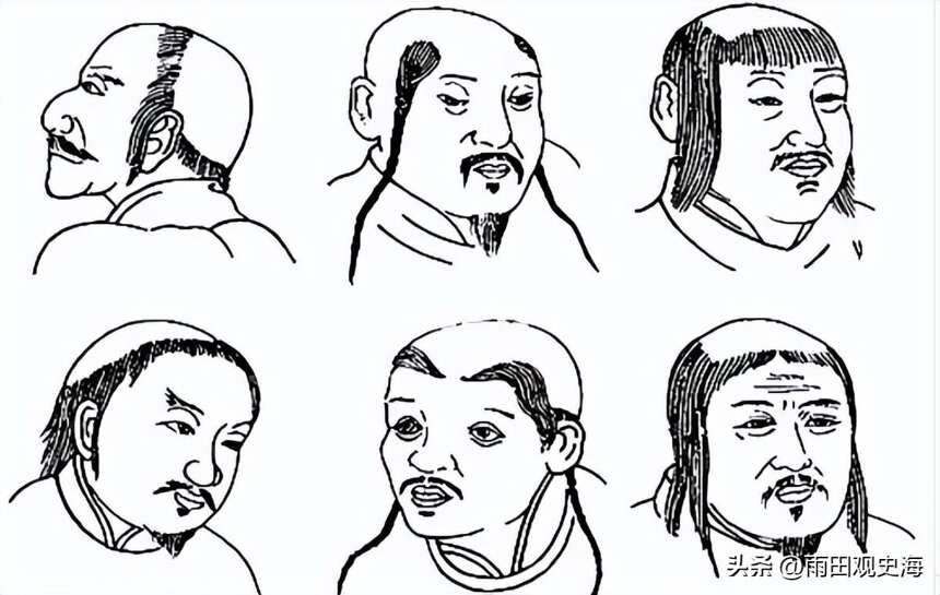 东亚古代男子们的奇葩发型：清朝阴阳头辣眼睛，日本喜欢剪地中海